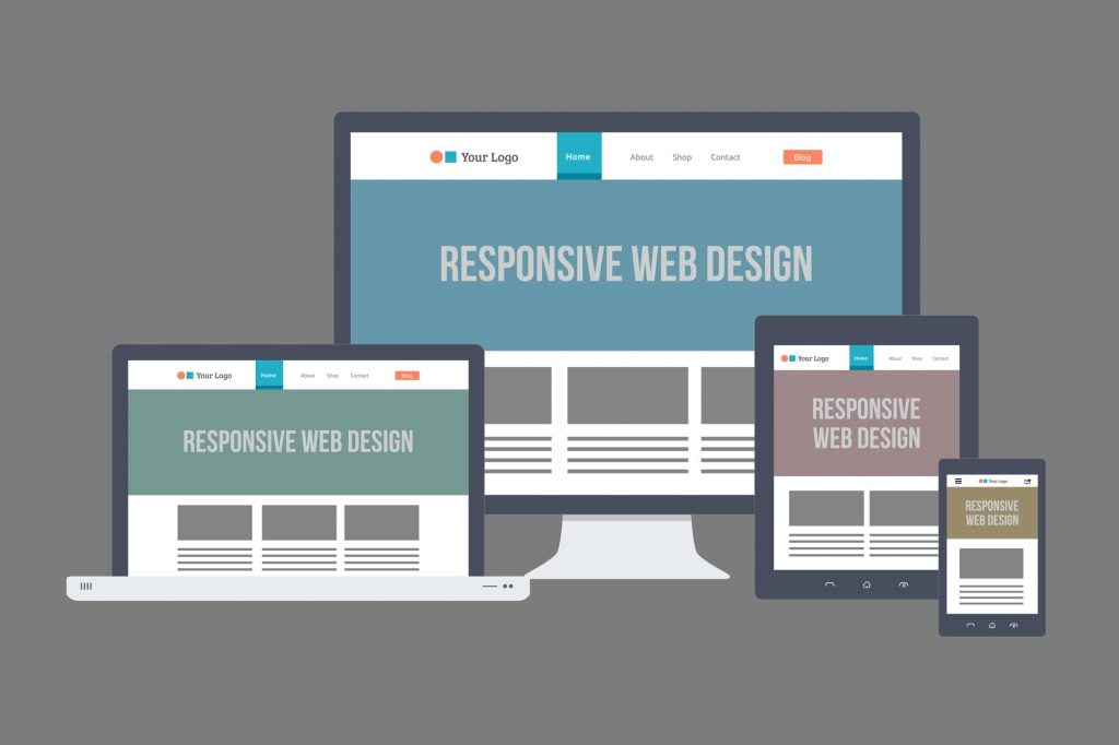 flat responsive webdesign apparaten